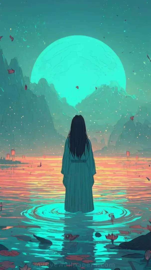 Amanecer solitario en el lago