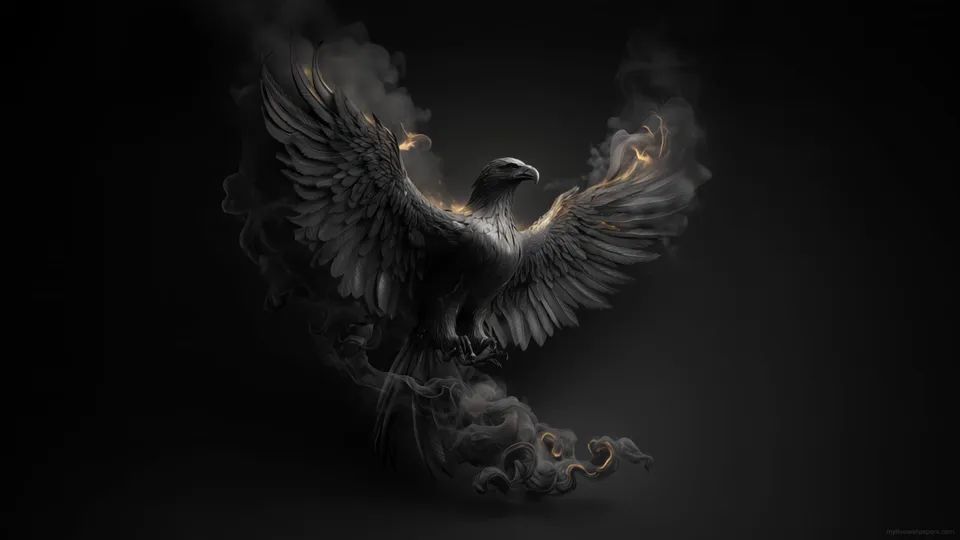 Águila Negra en Vuelo