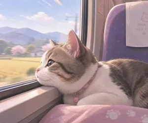 Gato en el Tren