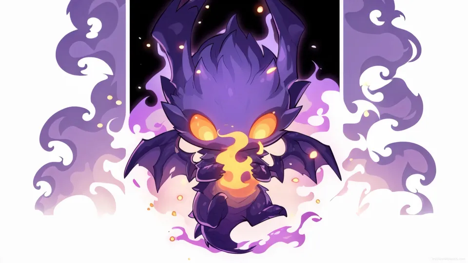Criatura demoníaca morada