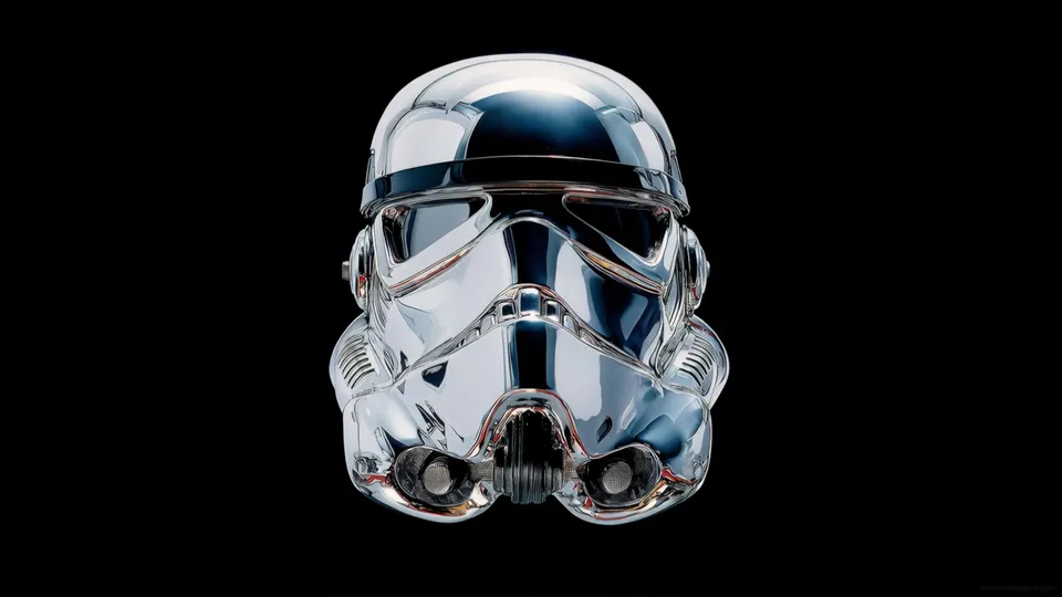 Casco de Stormtrooper Cromado