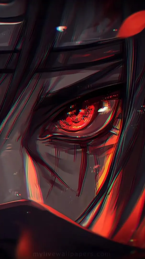 Primer plano de ojos rojos amenazantes