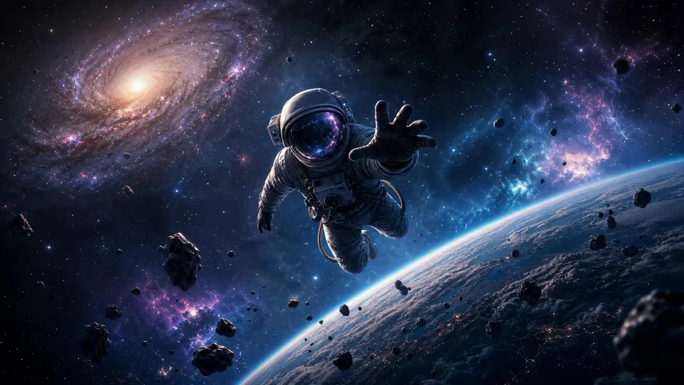 Astronauta en el Espacio Profundo