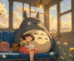 Soñando con Totoro en el tren
