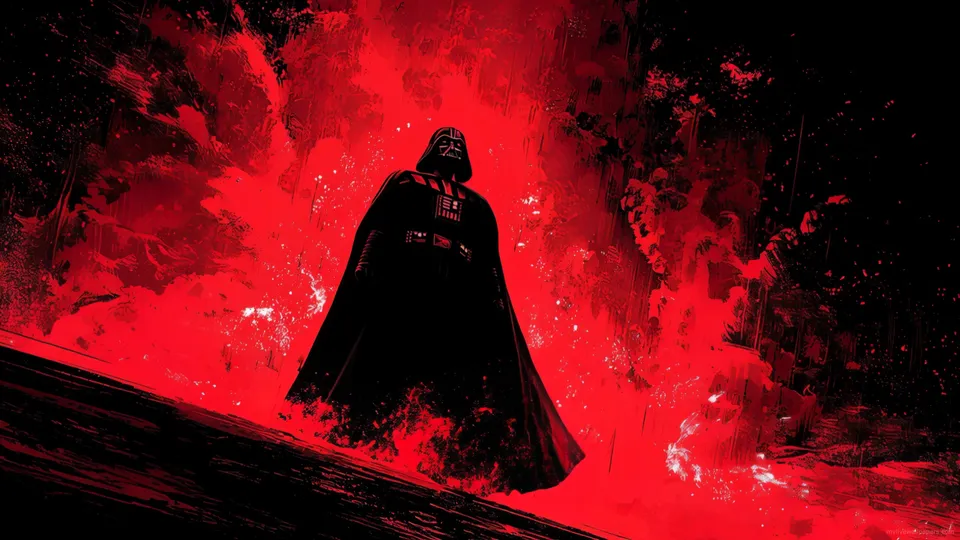 Darth Vader en Rojo Intenso