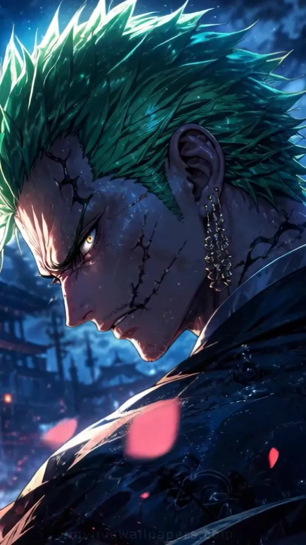 Roronoa Zoro Épico Bajo la Luna