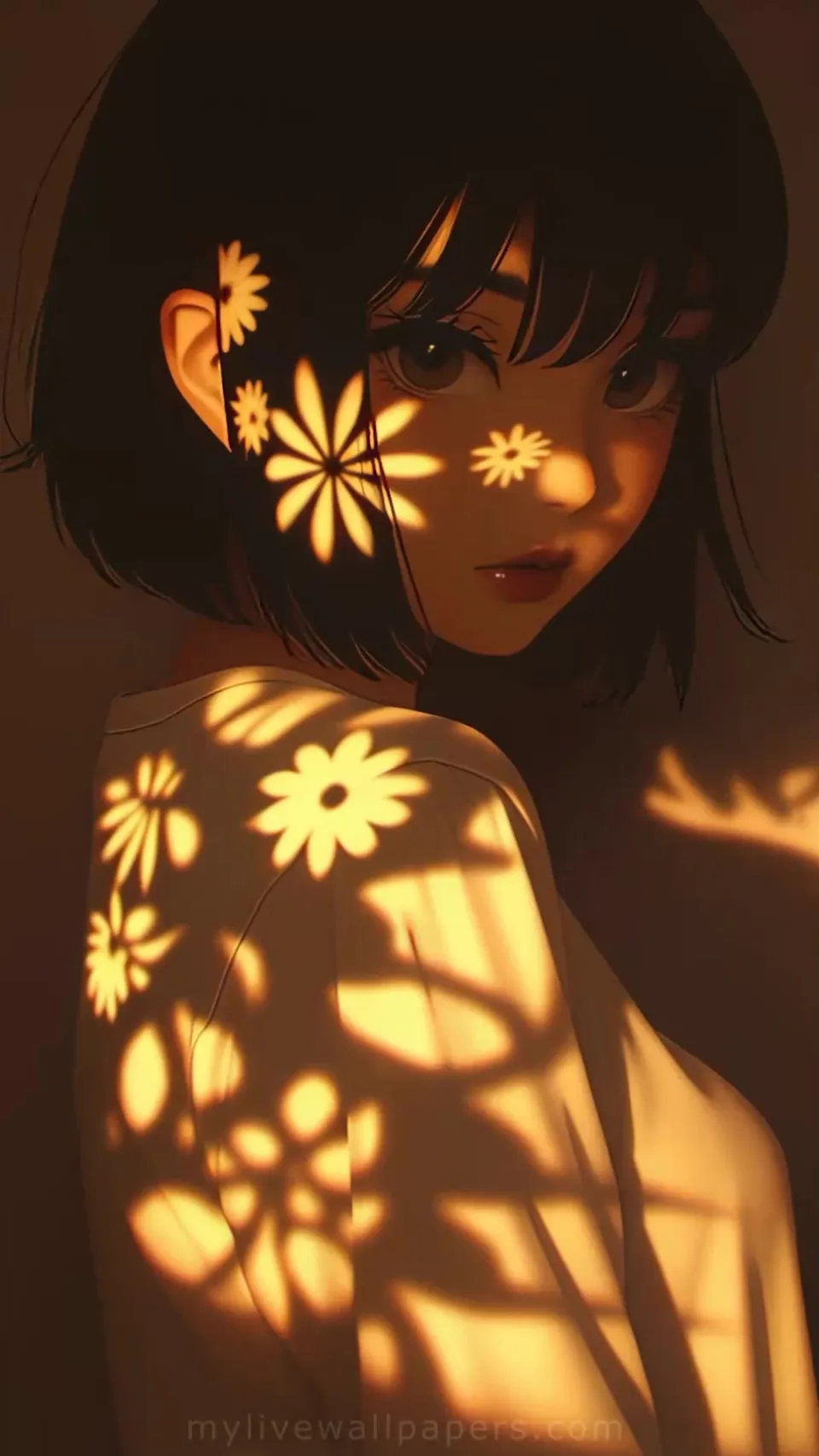 Chica con Luz de Flores