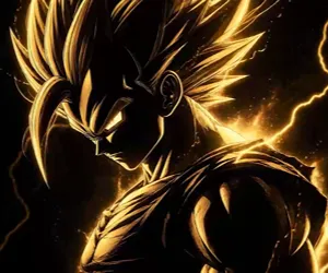 Goku with Gold Sparks