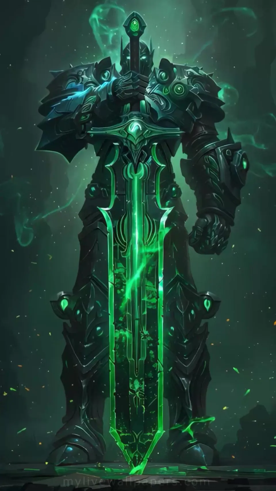 Caballero con Espada Verde Espectral
