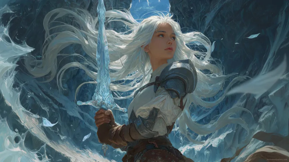 Guerrera con Espada de Hielo