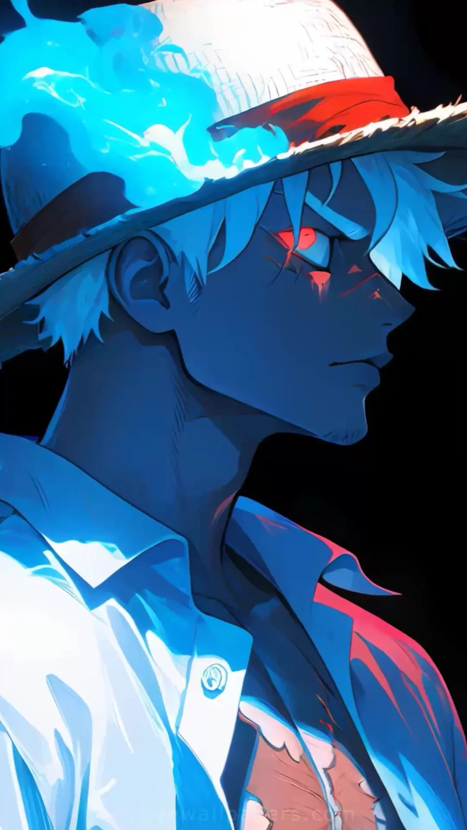 Luffy con Fuego Azul