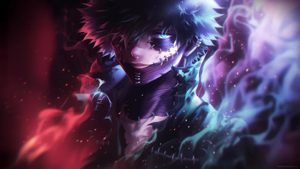 Dabi Illustration with Blue Flames