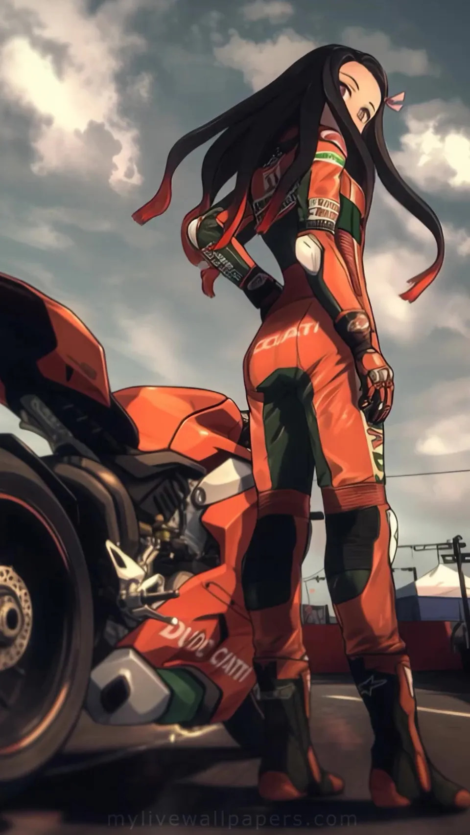 Nezuko Conductora de Motocicleta