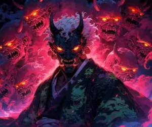 Oni Demon with Scarlet Horde