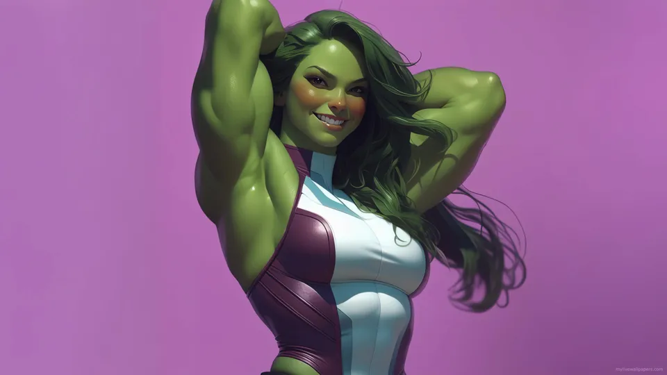 She-Hulk sonriente
