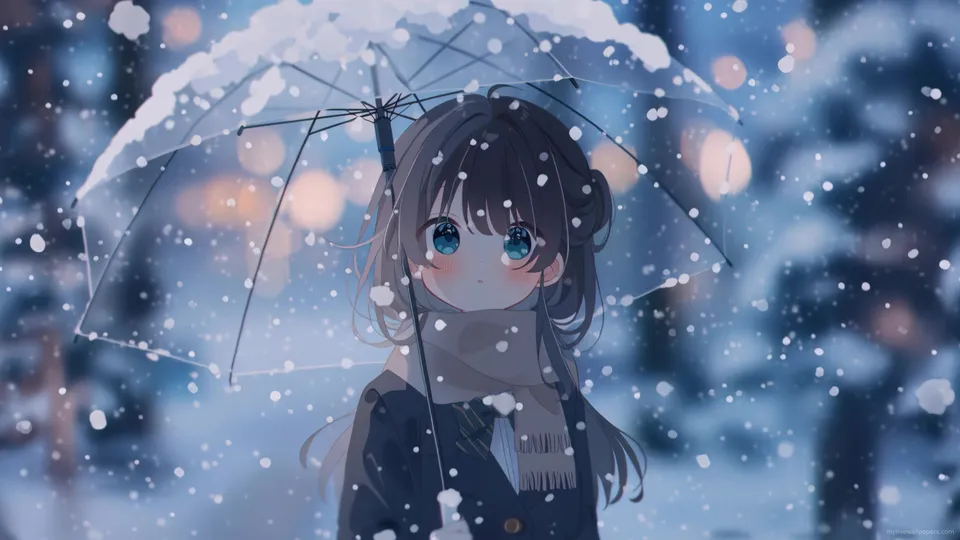 Anime Girl in the Snow