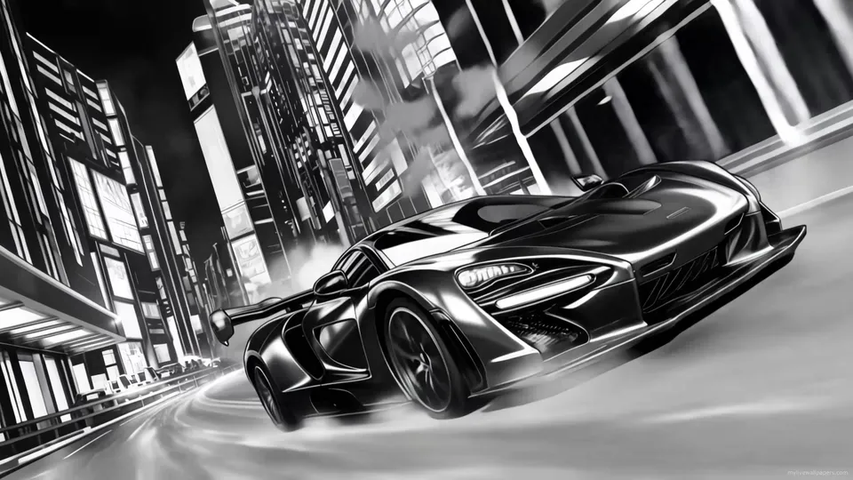 Boceto de Coche Deportivo derrapando
