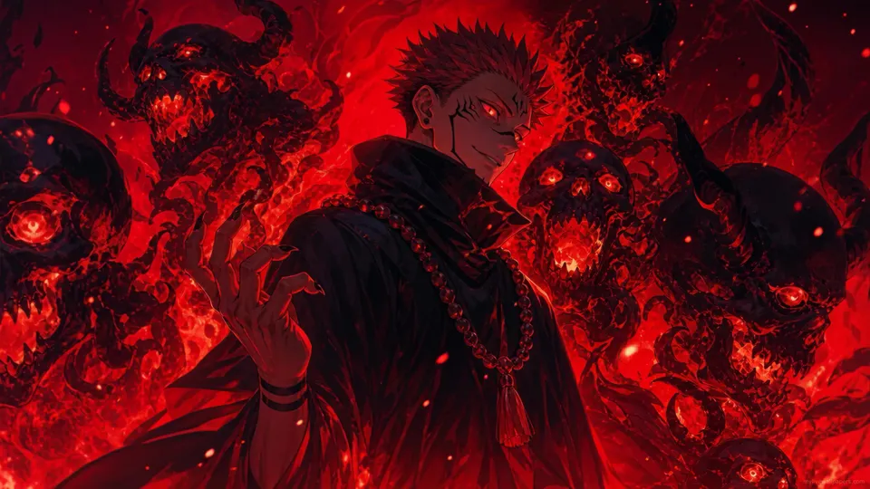 Sukuna en el Infierno Carmesí