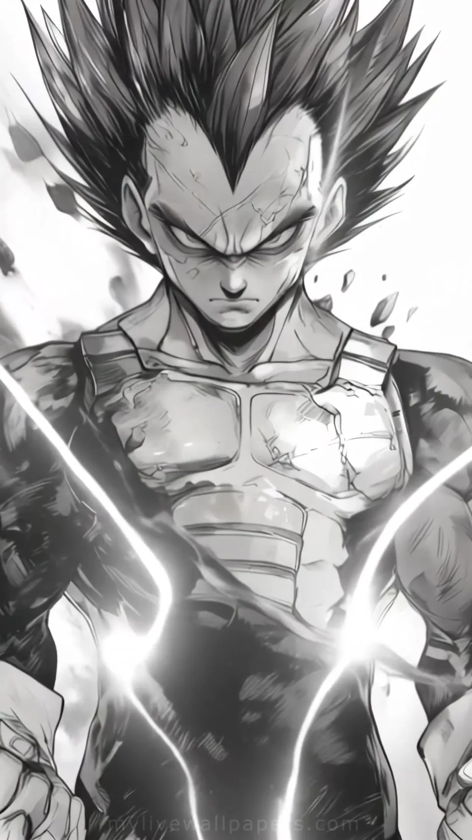 Boceto a lápiz de Vegeta