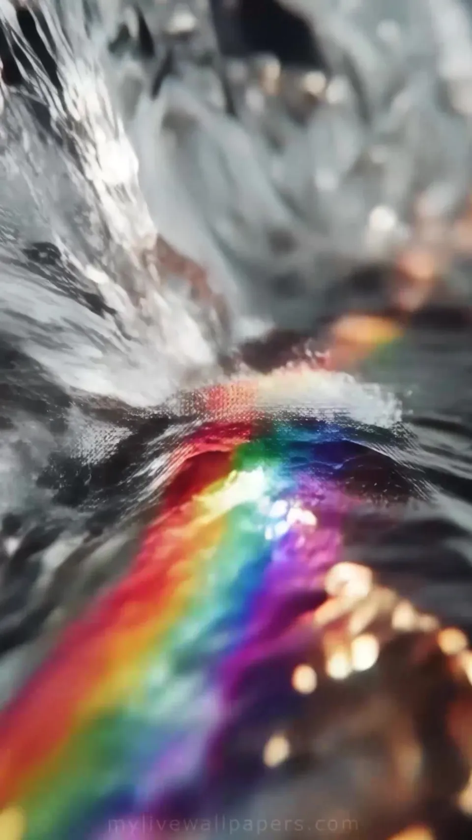 Salpicadura de Agua con Arco Iris